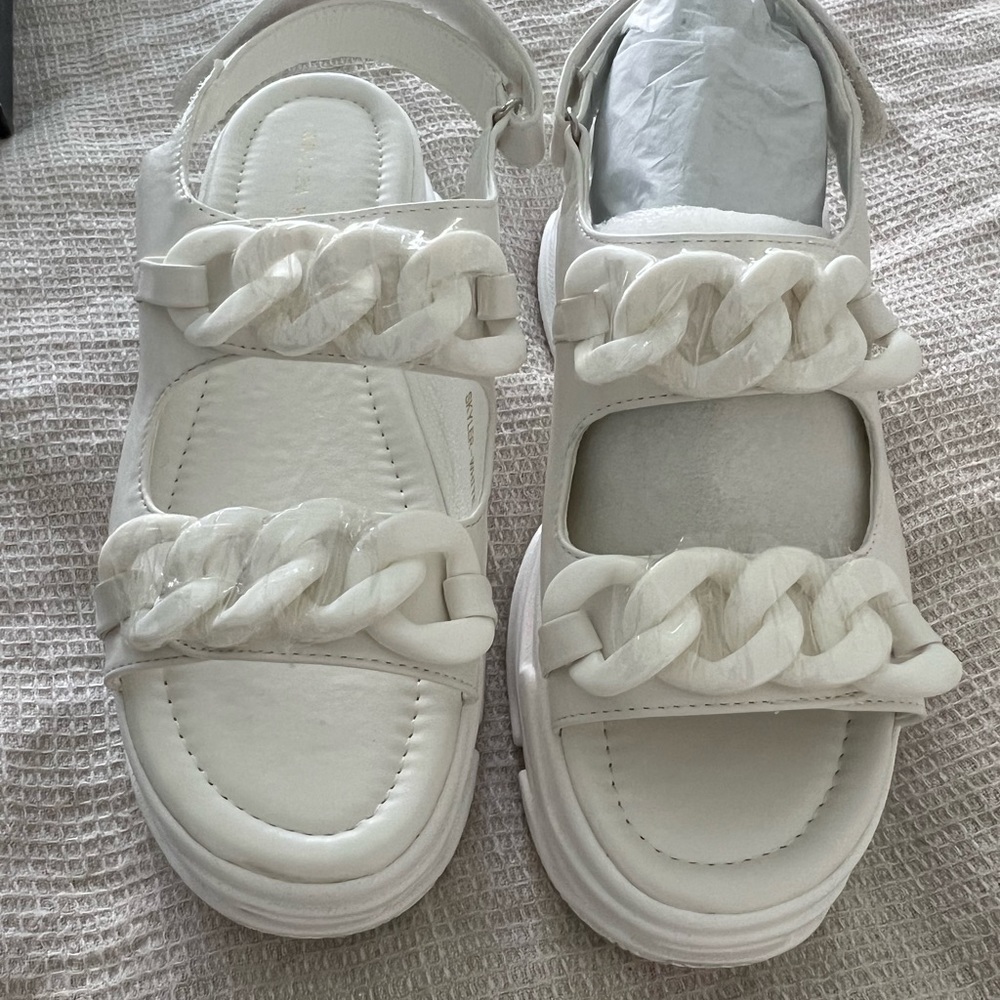 Brand New Azalea Wang White Platform Sandals